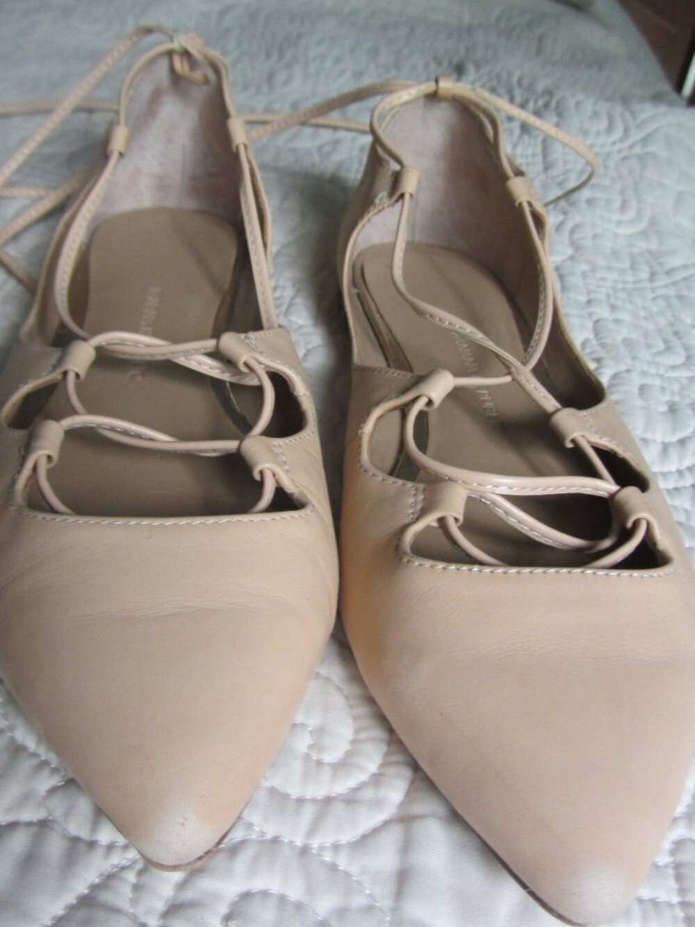 Banana Republic Leather lace up ballet flats